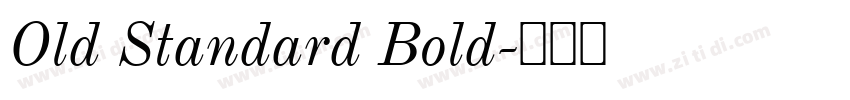 Old Standard Bold字体转换